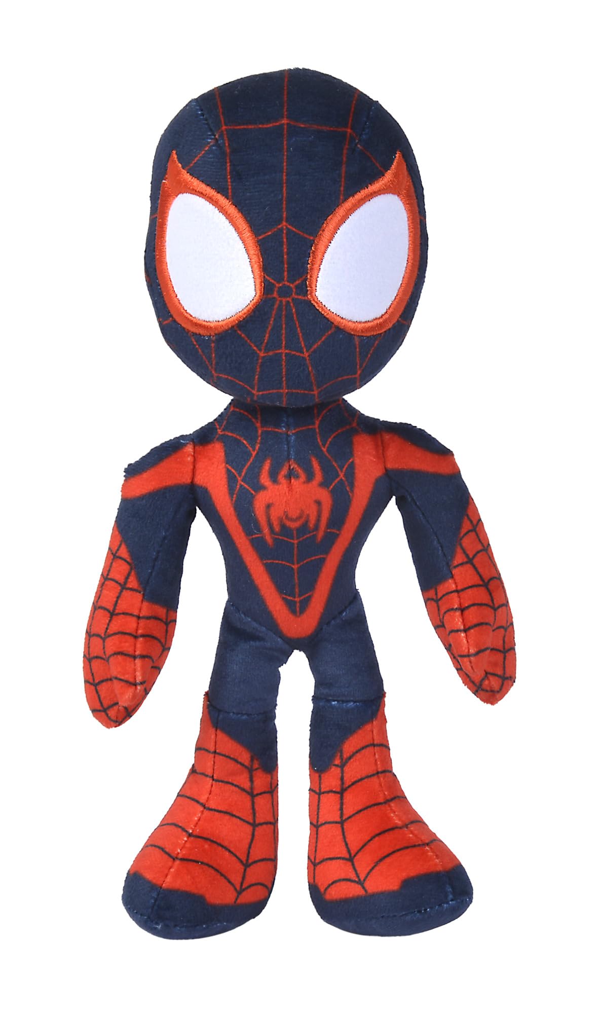 Disney 6315875812X12 25cm DAR Spiderverse Miles Morales Action Figure 25 cm Soft Toy with Glow in The Dark Eyes, One Size