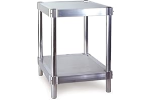 PVIFS A202424-2 Equipment Stand with 2 Adjustable Solid Shelves, 400 lbs Shelf Capacity, 24" Length x 20" Width x 24" Height