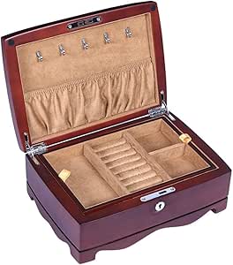 Storage Box CCET Madera del Caso Cosmético, Baratija Holder, Caja De