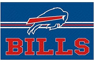 Team Sports America NFL Entrance Doormat | 28 x 16 Inches | Embossed Cross Hatch | Non - Slip Backing | Indoor and Outdoor Home Décor (Buffalo Bills)