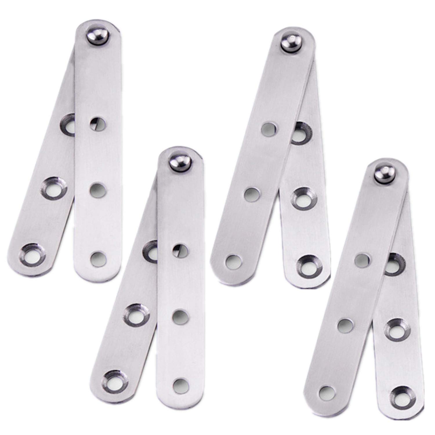 Gizhome 360 Degree Rotatable Door Pivot Hinges, Stainless Steel Drawer Window Door Fittings - 100 mm/3.94 in - 4 PCS