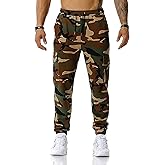 AGCOAH Men's Camouflage Sweat Trailcrest Pants Tactical Apparel Cargo Pant Sports Style