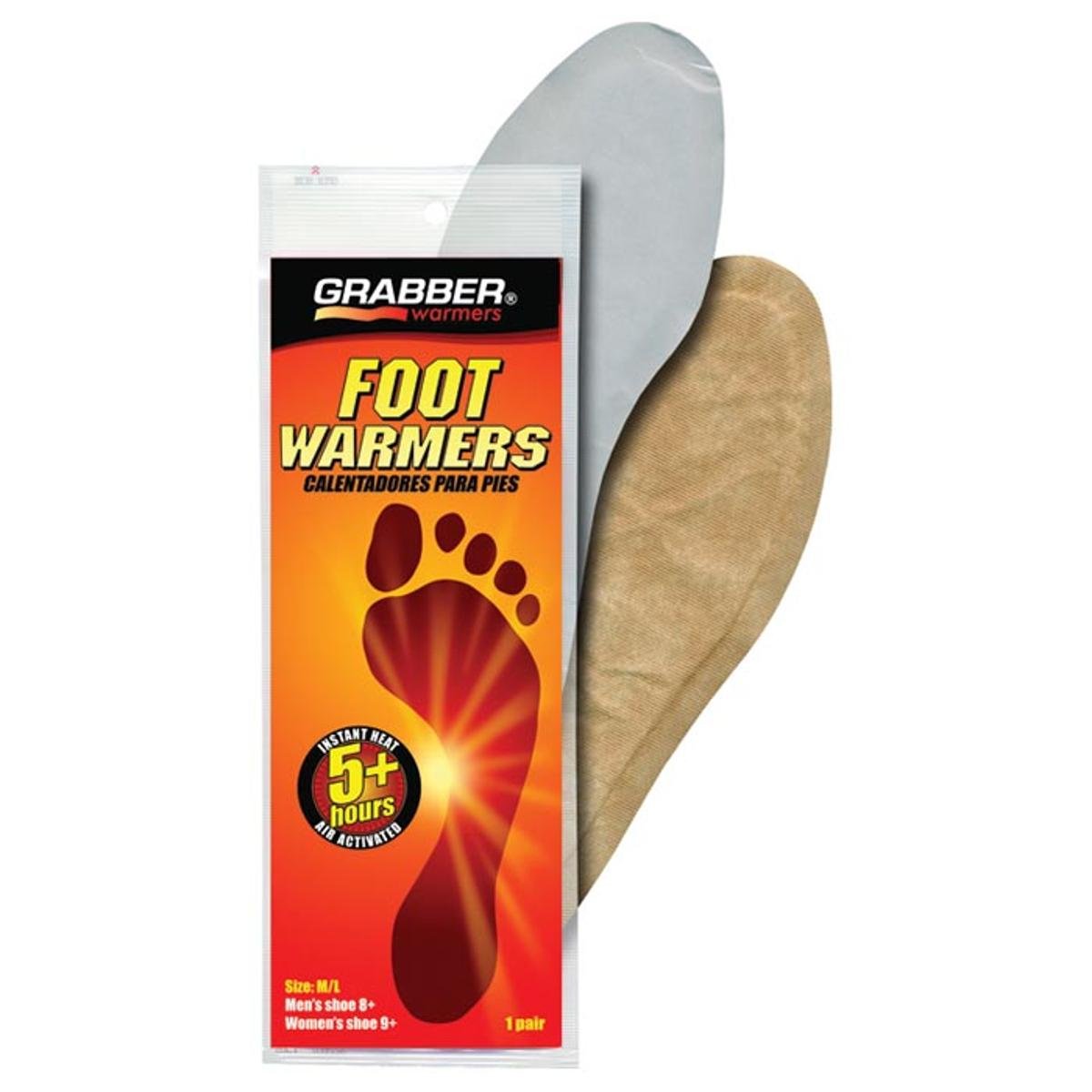 Grabber Foot Warmer Insole, Medium/Large Grabber Sports