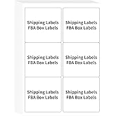FungLam Printable Sticker Paper, 3-1/3" x 4" Shipping Address Labels 180 Blank Mailing Labels for Laser & Inkjet Printers, 6 per Page Label Stickers, 30 Sheets