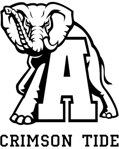 Amazoncom Crimson Tide Art Vinyl Print Sticker Alabama