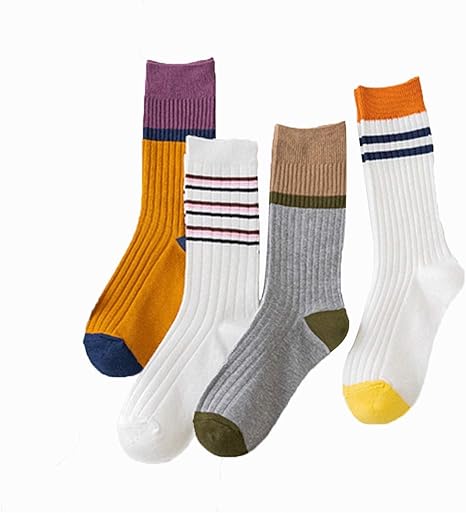 Amazon Co Jp Wuqiang 靴下 レディースソックスカジュアルコットンソックス4ペア ホーム キッチン