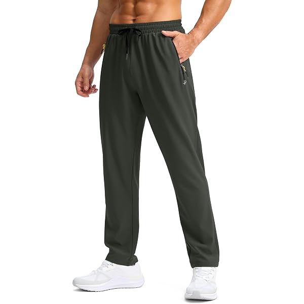 SEHX Ice Silk Mesh Panel Cooling Pants for Men Over 55, Quick