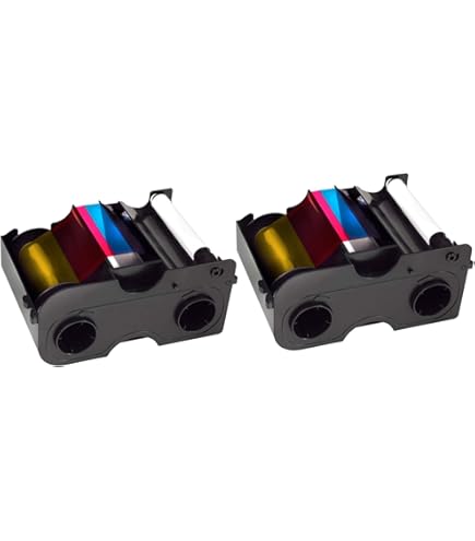Amazon.com: Fargo Printer YMCKO Color Ribbons for DTC1000 and