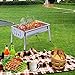 Chinashow Portable Thickened Outdoor Stainless Steel Folding Charcoal Picnic BBQ Grill Small Size