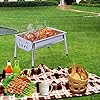 ISUMER-Charcoal-Grill-Barbecue-Portable-BBQ-Stainless-Steel-Folding-BBQ-Kabab-Grill-Camping-Grill-Tabletop-Grill-Hibachi-Grill-for-Shish-Kabob-Portable-Camping-Cooking-Small-Grill