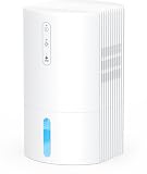 Dehumidifiers for Home, 35oz Dehumidifier for Bathroom with Auto Shut-off Auto Defrost, Whisper Quiet Dehumidifier for Bedroom Office RV Closet Wardrobe (White)