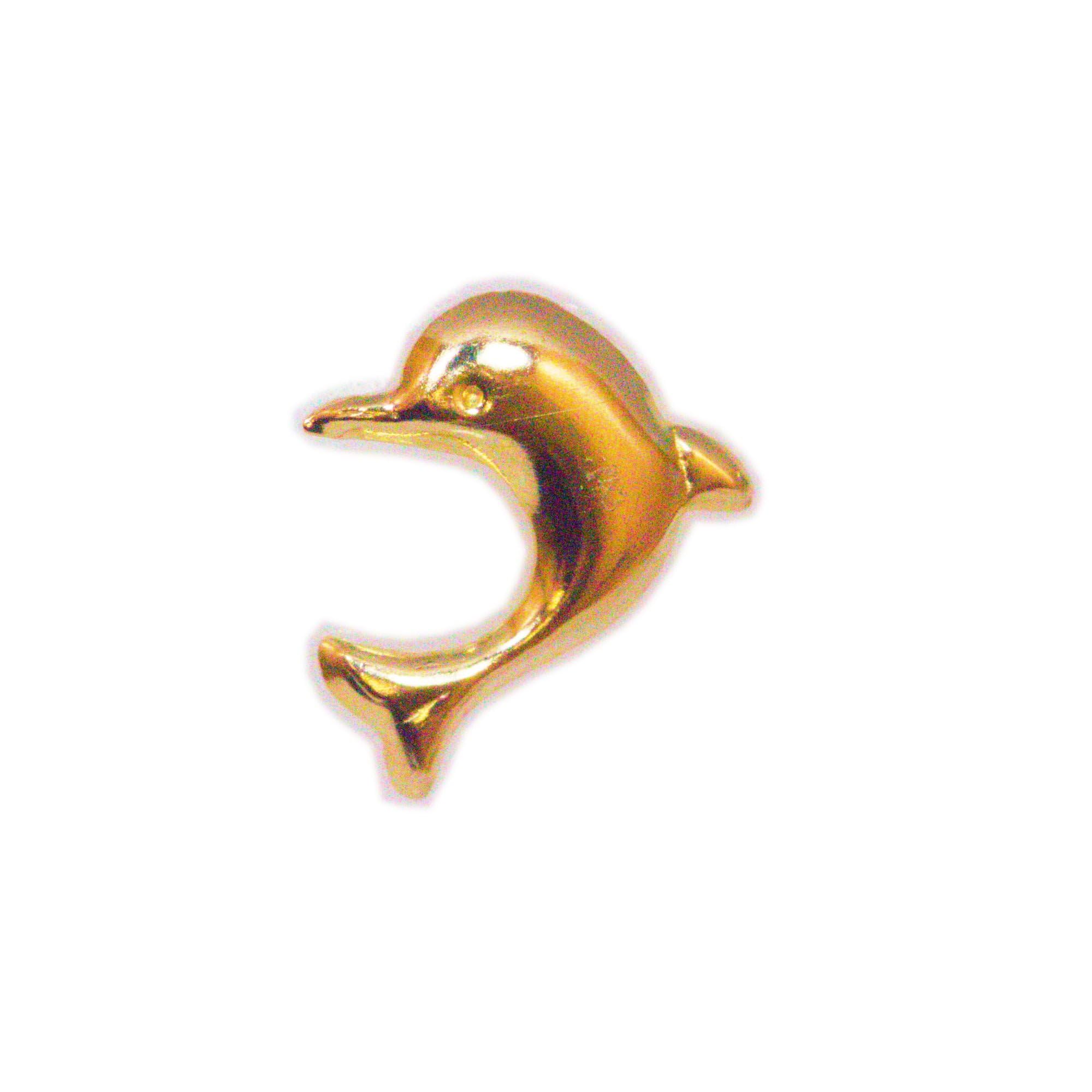 Arranview Jewellery Dolphin nose stud in 9ct yellow gold
