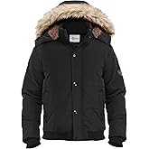 Heihuohua Men's Winter Thicken Coat Warm Puffer Jacket with Removable Hood