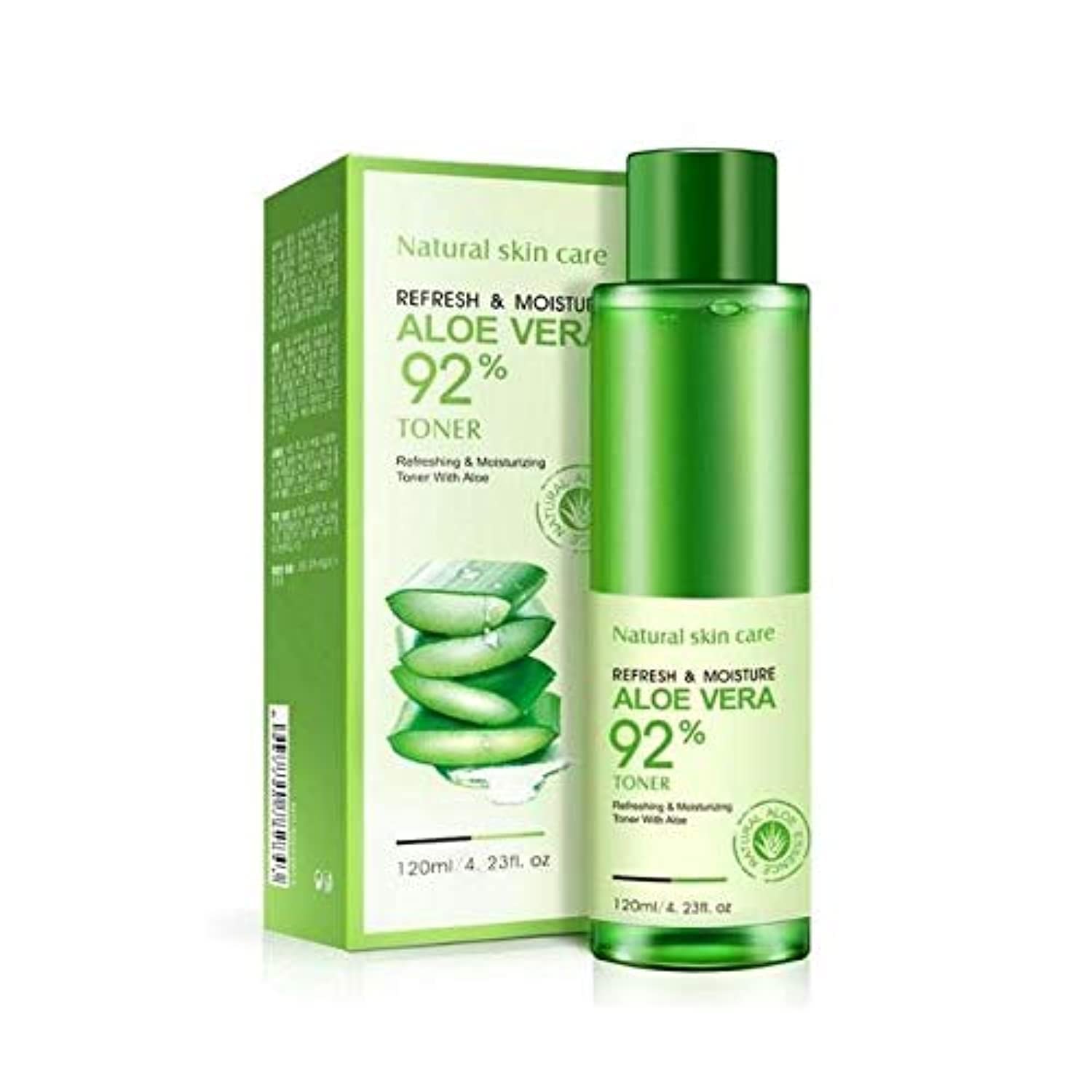 BIOAQUA 92% Aloe Vera Refresh Moisturizing Toner Natural Plant Brightens Skin Care 120ml