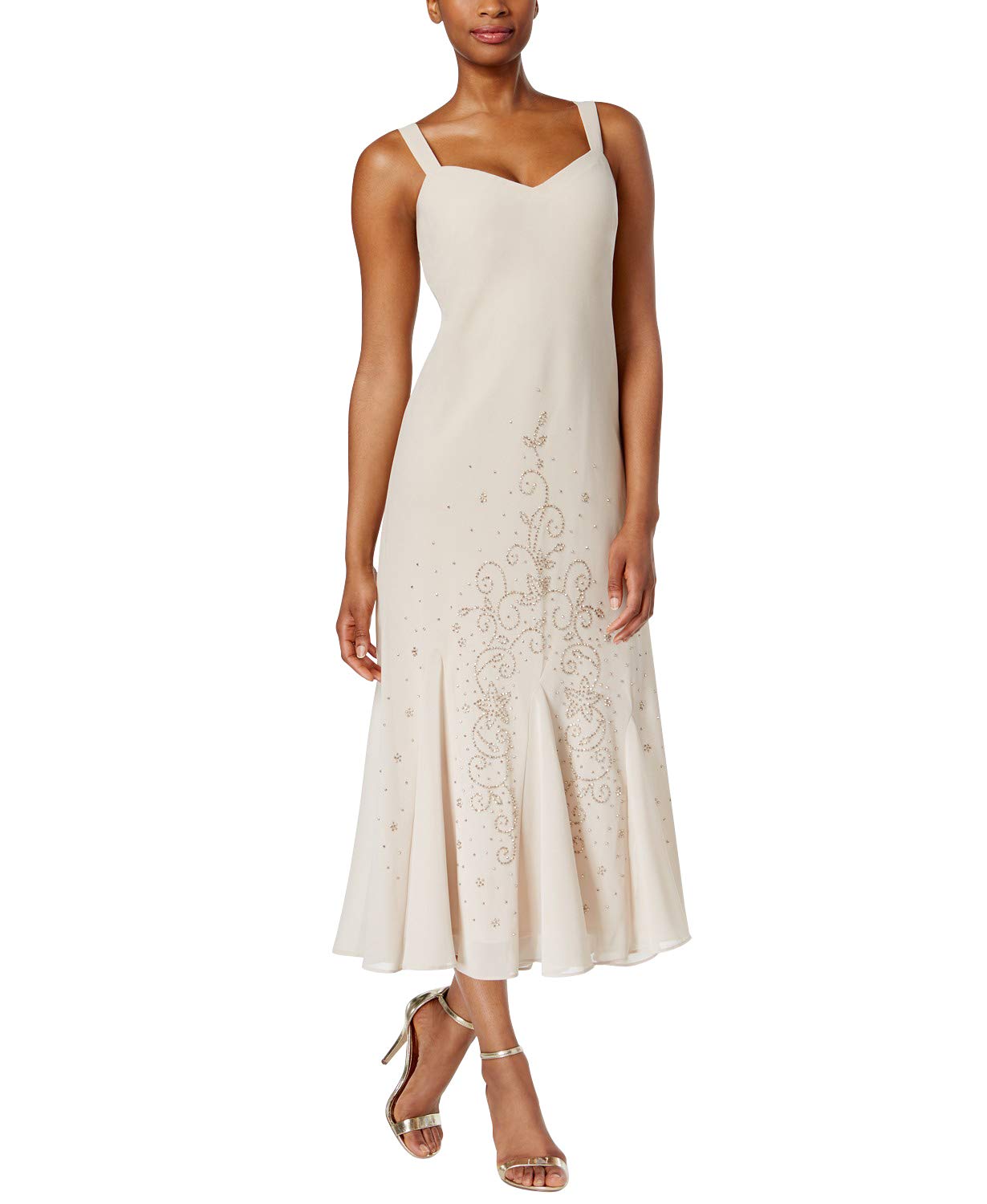 R&M Richards Women's Beaded Chiffon Jacket Dress