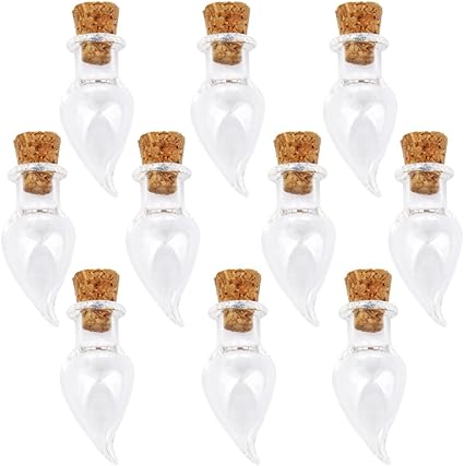 Amazon Co Jp ノーブランド品 ミニボトル ガラス小瓶 手芸材料 手作り雑貨 唐辛子 アクセサリー コルク ウィッシングボトル Diy ドリフトボトル ホーム キッチン