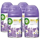 Air Wick Pure Freshmatic 4 Refills Automatic Spray, Lavender & Chamomile, 4ct, Air Freshener, Essential Oil, Odor Neutralization, Packaging May Vary