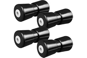 4 Pcs Heavy Duty Boat Trailer Rollers, 7.5 inch Boat Rollers for Trailers, Boat Trailer Keel Rubber Bow Rollers Accessories R