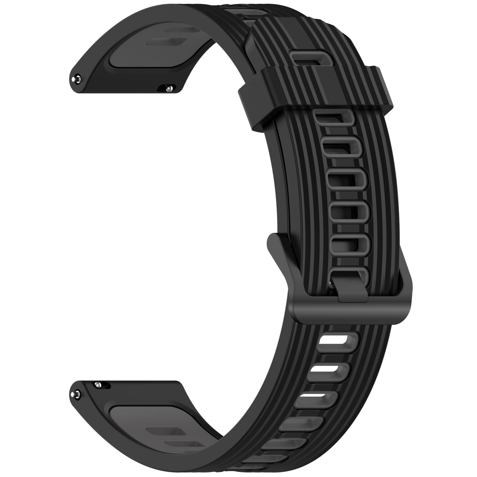 Wownadu 20mm Quick Release Watch Strap Compatible for Garmin Vivoactive 5/3, Venu, Venu 2 Plus/Sq/Sq 2, Strap Women Men Wristband for Vivomove 3/Trend/Sport/Style Black Grey