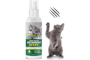 TOPKECH Cat Deterrent Spray Indoor,Extra Strength No Chew Spray for Cats,Furniture Protector & Anti Stracting and Biting Spray-Keep Pets from Chewing Furniture-Suitable for Indoor and Outdoor Use 100ML