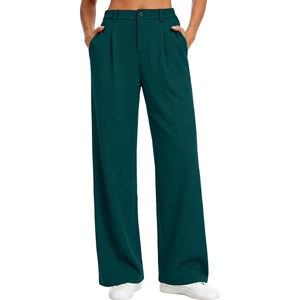emerald green dress pants Concitor Men's Dress Pants Trousers Flat Front Slacks Emerald Green Color  28 at Amazon Men's Clothing store