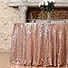 Poise3EHome 50 Inch Round Rose Gold Sequin Tablecloth for Party Cake Dessert Table Exhibition Events