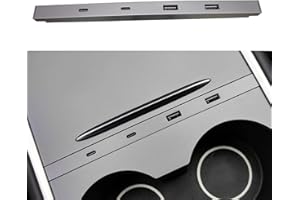 GAOQIAO Center Console USB Hub for Tesla Model Y (2021-2024) and Tesla Model 3 (2021-2023), Support USB-C Fast Charging Multi Port Tesla Phone Charger, Tesla Model Y/3 Accessories OEM Fit Center Console