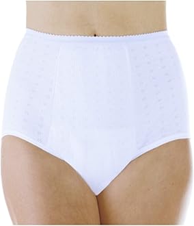 (3-Pack) Women's Maximum Absorbency Reusable Bladder Control Panties 600 ml White 4XL (Fits Hip: 52-55")