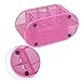 DooDeen Desk Tidy Mesh Desk Organiser Set Office Tidy Organiser Desk Caddy Tray Multi-functional Black Metal Pencil Pot Pencil Holder (Pink)