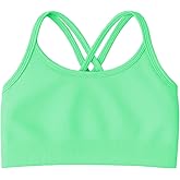 Kurve Girl’s Seamless Strappy Back Stretchy Crop Undershirt Bra, Made in USA
