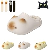 Cat Paw Print Shoe for Women Men, Fleece-Lined for Warmth, Waterproof and Slip-Resistant, Winter Cozy Platform Slippers
