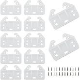 UBANU Drawer Slide Guides Bottom Mount, 12 Pack Plastic Drawer Track Rail | Guide Bottom Mounting Brackets for Dresser, Cabinet, Closet etc., Include Mounting Screws