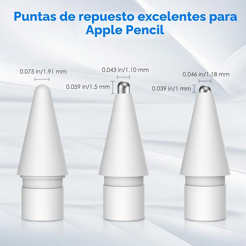 4 pontas compatíveis com Apple Pencil Pro/USB-C/2ª/1ª geração