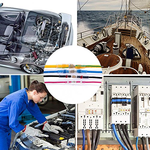 100pcs Heat Shrink Butt Connectors, QY Solder Seal Wire Connectors - Waterproof Insulated Marine Automotive Electrical Terminals + 328PCS Heat Shrink Tubing 2:1 Wire Shrink Wrap Kit