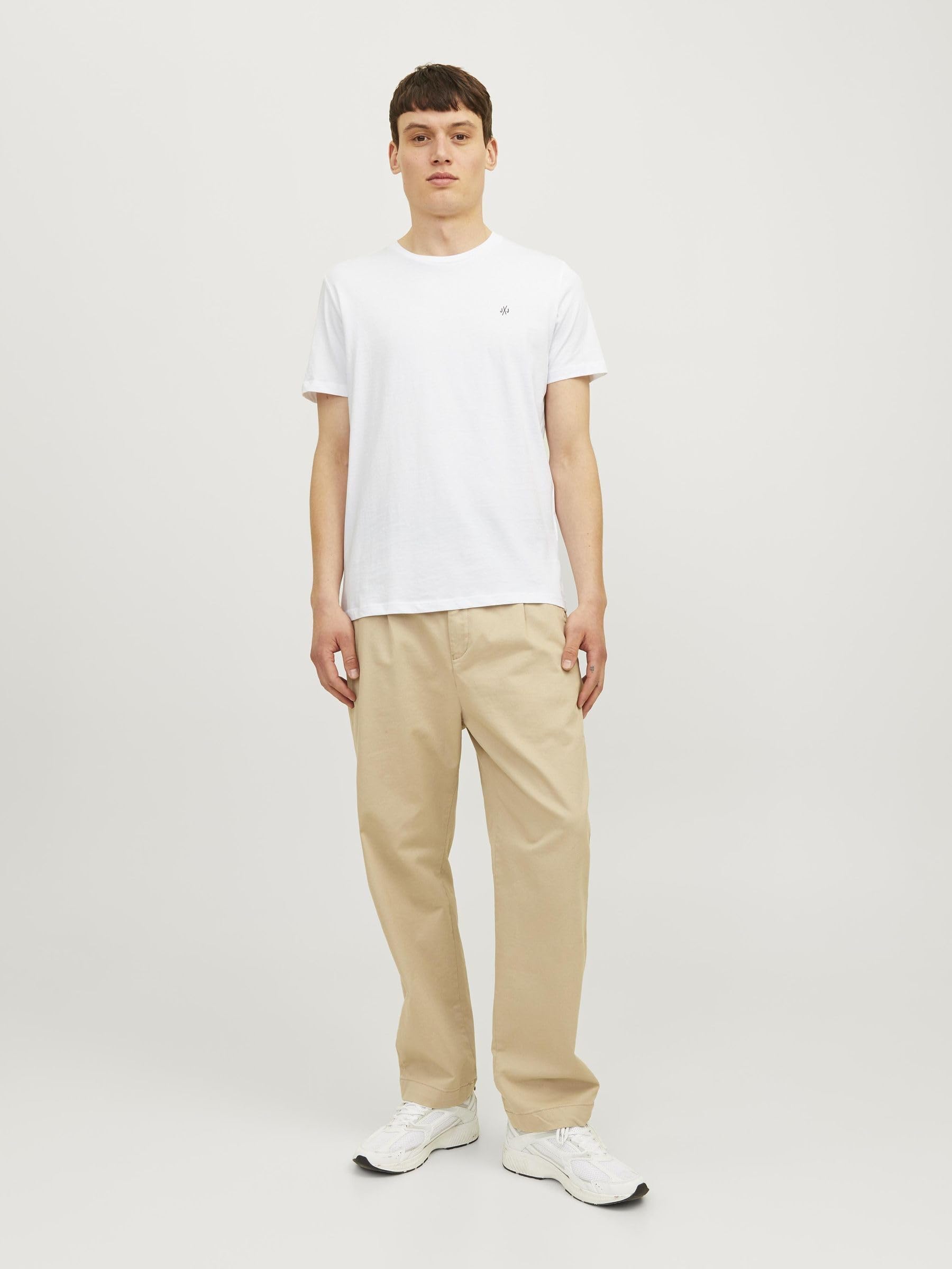 JACK & JONES Male T-Shirt 5er-Pack SWhite 2 5