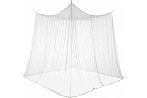 Mosquitos Netting for Bed, Fine Mesh 4 Corner Bed Canopy, 71x77x65 Inch White Bug Net for Camping Home Outdoor Travel