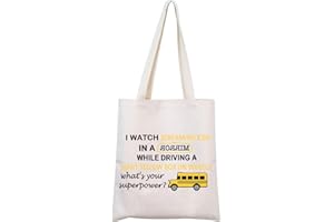 MNIGIU Bus Driver Cosmetic Bag School Bus Driver Gift Back to School Gift for Bus Driver School Bus Driver Survival kit (Shopping Bag)