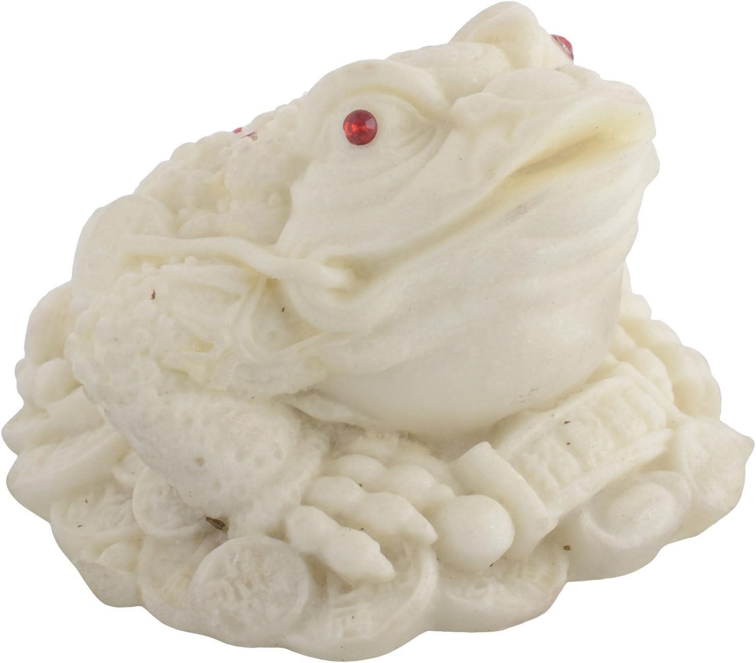 JPS Retail Polyresin Feng Shui King Money Frog Showpiece (Gold, 8 cm x 7 cm x 5 cm, JPSF341)