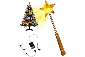 Christmas Tree Wand - Magical Christmas Wand Remote Control Outlet, Wireless Musical LED Star/Snowflake Controller for Xmas T