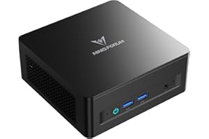 MINISFORUM UM760 Slim Mini PC, AMD Ryzen 5 7640HS Processor Mini Computer(6C/12T, Up to 5.0GHz), 32GB DDR5 RAM & 1TB PCIe 4.0 SSD, Support 8K@60Hz HDMI 2.1/USB4 Output, WIFI6E/BT5.3/Auto Power On