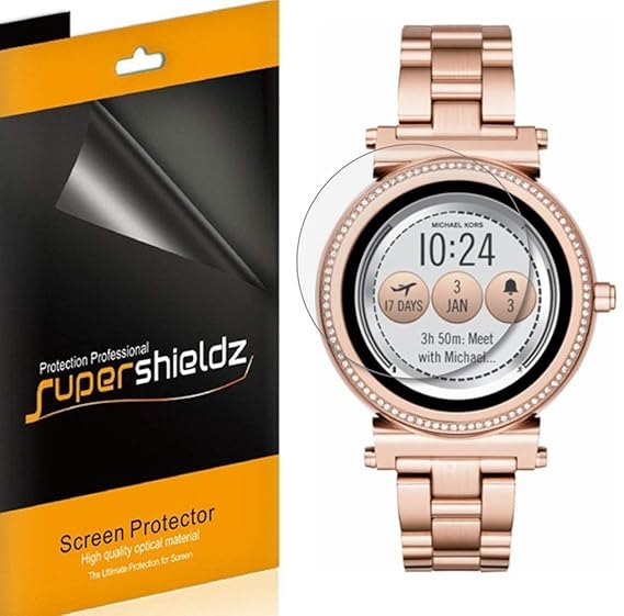 (6 Pack) Supershieldz for Michael Kors Access Sofie (MKT5020, 5021, 5022, 5036, 5041) Screen Protector, High Definition Clear Shield (PET)