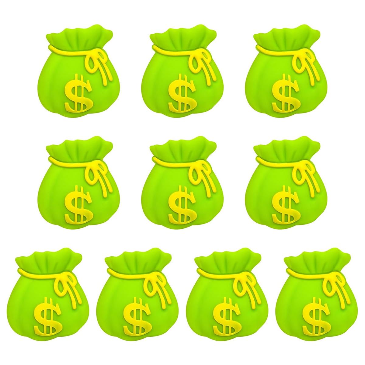 Photo 1 of 10Pcs 3D Money Bag Shaped Beads Dollar Sign Beads Funny Focal Beads for Pens Loose Spacer Beads for Keychain Making Bracelet Necklace DIY Pen Beads