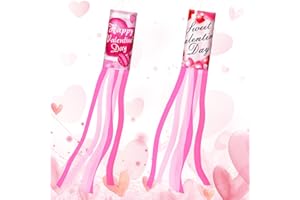 NOVWANG 2 Pieces 40 Inches Valentine's Day Windsock, Valentine Hearts Windsocks Outdoor Hanging Wind Sock for Wedding Anniversary Home Party Yard Garden Patio Decoration