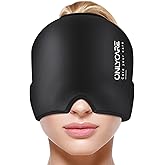 ONLYCARE Migraine Relief Cap, Soothing Migraine Mask, Upgraded Odorless Gel Ice Head Wrap, Hot and Cold Therapy, Headache Ice Pack for Tension, Stress, Hangover (Black)