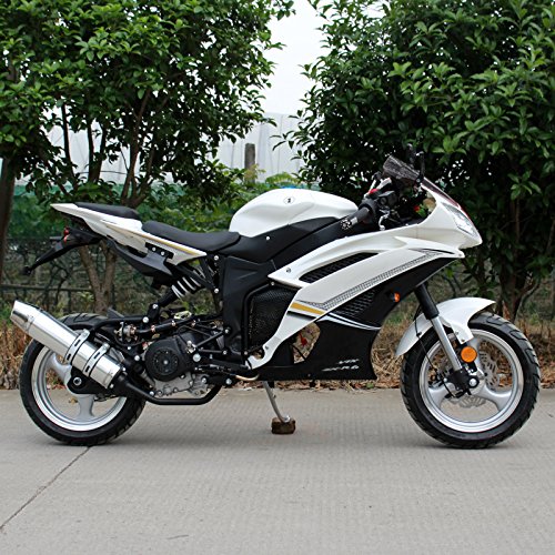 DONGFANG DF50SST 50cc Super Bike Ninja Scooter Moped Bicycle White