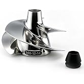 PWCMAN Jet Ski 12/14 Impeller, Replace for Solas SK-CD-12/14, Fit for Sea-Doo Spark 900 ACE Spark 900 HO ACE Spark TRIXX Personal Watercraft Models, 3 Blades, 140mm Polish Stainless Impeller with seal