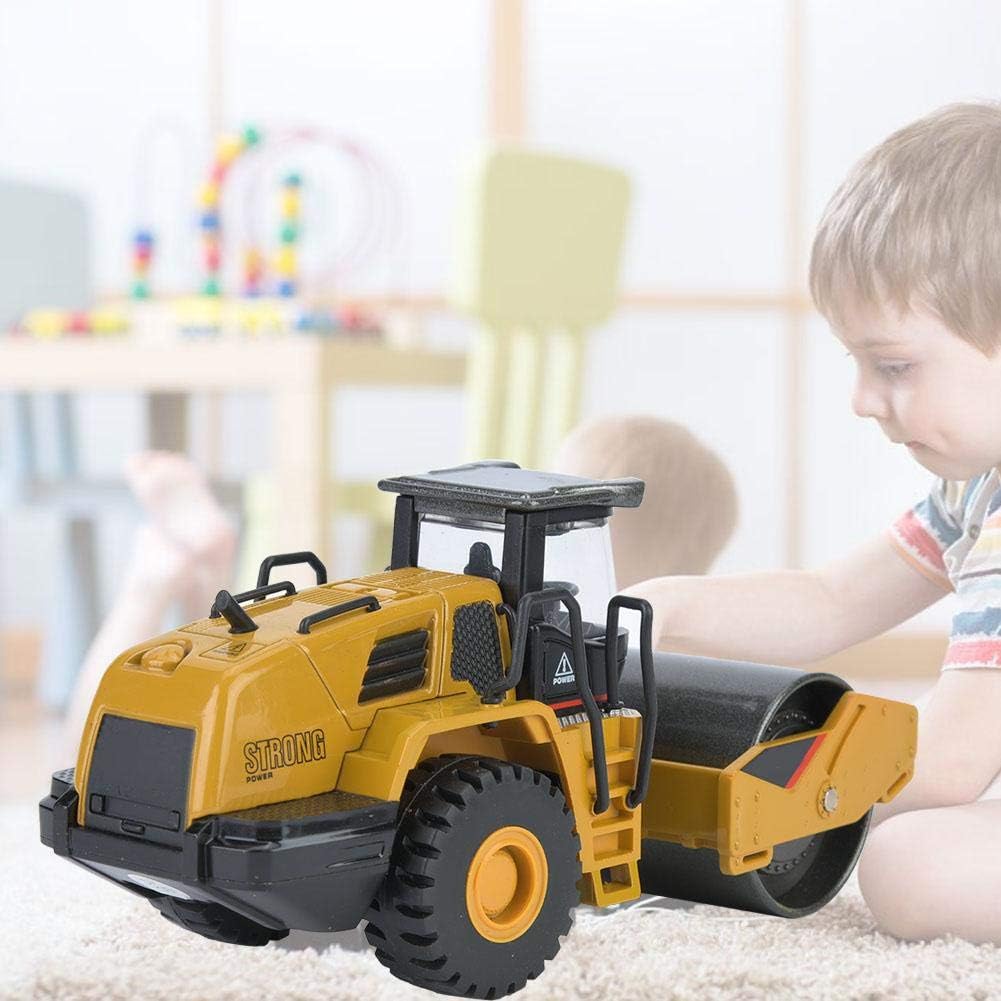Road Roller Model, Alloy Road Roller Model Engineering Construction Car Vehicle Toy, As Shown in the Picture, One size fits all - Image 4
