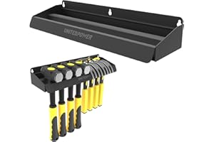 UNITEDPOWER Hammer Holder, Wall Mount Storage Rack Organizer for Workshop, Shed, Garage, Home, Fit Most of Hammer or Small Tools