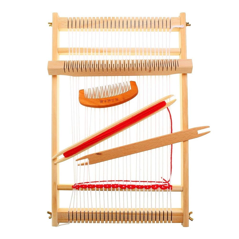 Weaving Loom Kit Wooden Warp Loom Hand Knitting Loom