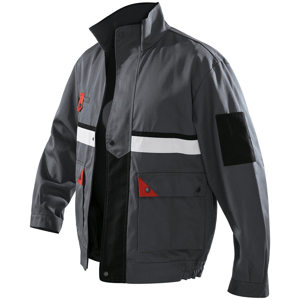 Kubler 11135803-9650-58 Size 58 "Classiq Brand X" Jacket - Anthracite/Red